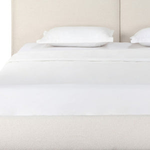 HomeRoots Beige Boucle King Bed Frame - Chic Upholstered Design for Modern Bedrooms, Durable & Stylish Comfort 606418