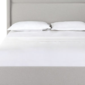 HomeRoots Gray Fabric Upholstered Queen Bed Frame - Contemporary Design, Durable Comfort & Stylish Retreat 606421
