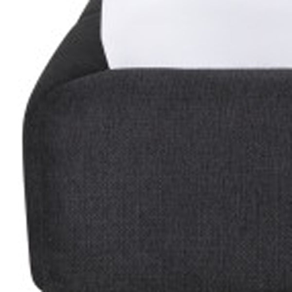 HomeRoots Dark Gray Tufted Linen Blend Upholstered Queen Bed Frame - Elegant, Durable Design for Modern Bedrooms 606423