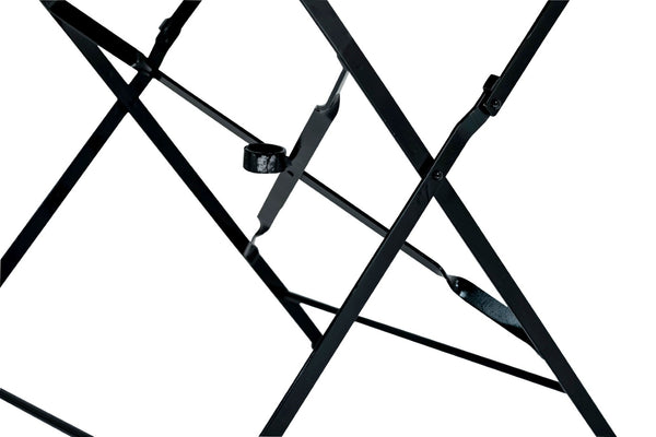 HomeRoots 36" Black Rounded Aluminum Folding Outdoor Dining Table – Stylish, Space-Saving & Umbrella-Ready! 606431