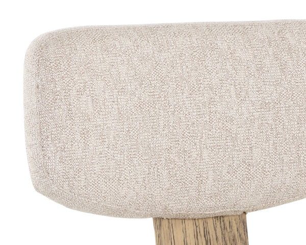 Sunpan Rickett Dining Chair Set of 2 - Timeless Mid-Century Modern Design for Your Stylish Dining Space Weathered Oak / Dove Cream