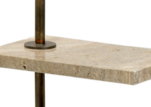 Wildwood Langston Sculptural Floor Lamp With Natural Gray Marble Tabletop, Scorched Bronze Wrought-Iron Accent (63 Chars?) 60644