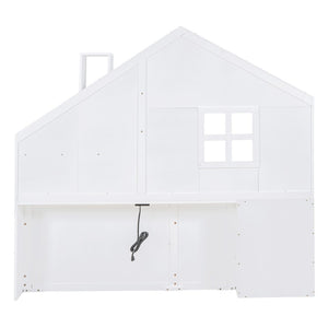 HomeRoots White Wood Twin Canopy Bed Frame with Storage Drawers – Elegant Design for Stylish Bedrooms! 606504