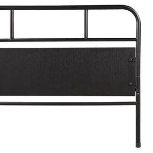 HomeRoots Black Metal Twin Canopy Bed Frame with Trundle - Stylish, Durable, Space-Saving Design for Any Room 606507