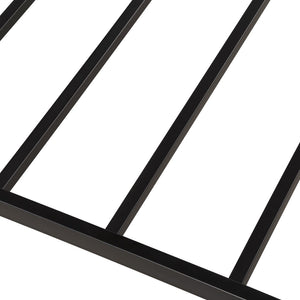 HomeRoots Black Metal Twin Canopy Bed Frame with Trundle - Stylish, Durable, Space-Saving Design for Any Room 606507