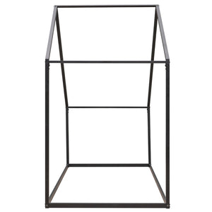 HomeRoots Black Metal Twin House Bed Frame - Modern, Durable Design for Kids & Guest Rooms, Easy Assembly 606509