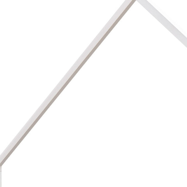 HomeRoots White Metal Twin House Bed - Stylish, Durable Frame with Easy Assembly for Cozy Kids' Rooms or Guests 606511