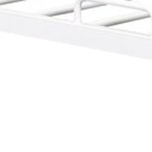 HomeRoots White Metal Twin Canopy Bed Frame with Trundle - Stylish, Durable Design for Kids and Guests! 606514