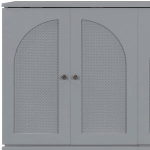 HomeRoots Gray Wood Full Murphy Bed with Integrated Drawers for Space-Saving Style in Contemporary Rooms 606519