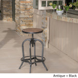 Christopher Knight Home® - Noble House - - Newman Iron + Wood Barstool