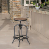 Christopher Knight Home® - Noble House - - Newman Iron + Wood Barstool