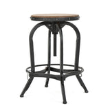 Christopher Knight Home® - Noble House - - Newman Iron + Wood Barstool