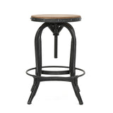 Christopher Knight Home® - Noble House - - Newman Iron + Wood Barstool