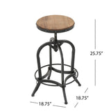 Christopher Knight Home® - Noble House - - Newman Iron + Wood Barstool