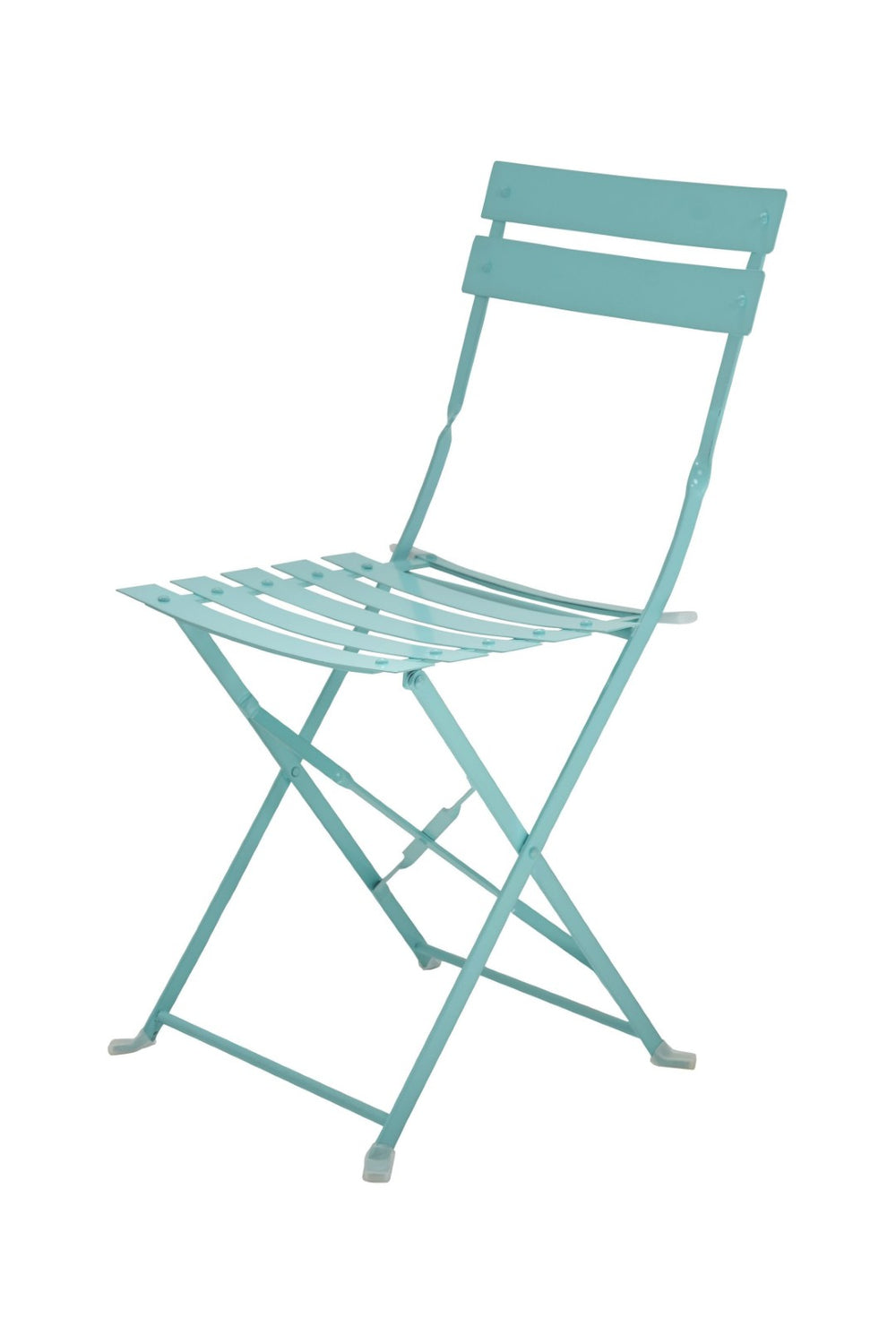 HomeRoots Set of Two Teal Blue Aluminum Outdoor Folding Dining Chairs - Stylish, Durable & Versatile Seating! 606525