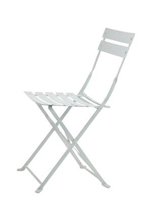HomeRoots Set of Two White Aluminum Outdoor Folding Dining Chairs - Stylish, Lightweight, and Space-Saving! 606526
