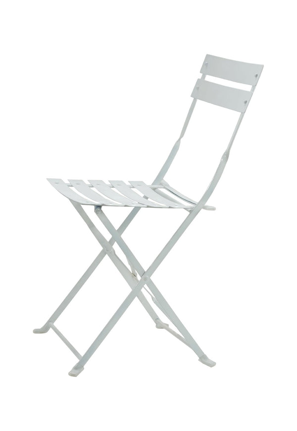 HomeRoots Set of Two White Aluminum Outdoor Folding Dining Chairs - Stylish, Lightweight, and Space-Saving! 606526