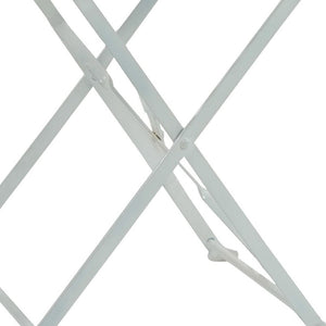 HomeRoots Set of Two White Aluminum Outdoor Folding Dining Chairs - Stylish, Lightweight, and Space-Saving! 606526
