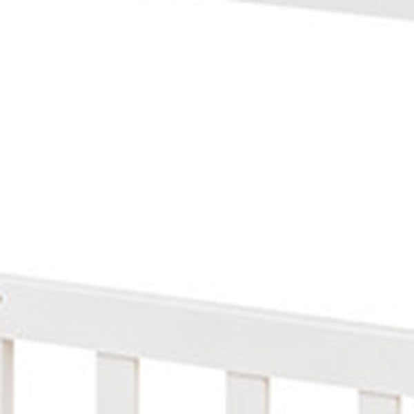 HomeRoots White Canopy Solid Wood Twin Loft Bed with Slide - Stylish, Durable, and Perfect for Playful Bedrooms 606536