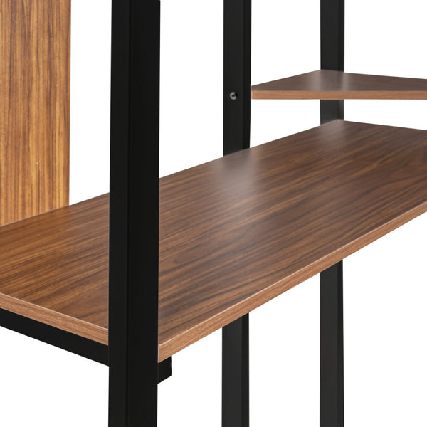 HomeRoots Black Metal Twin Loft Bed with Desk - Space-Saving Design for Small Rooms, Durable & Stylish Solution 606548