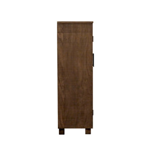 JLA Home Chapel Hill - Glass Mid-Century Display Cabinet with 2 Doors, 6 Adjustable Shelves—Tempered Glass, Neutral Finish, Versatile Storage CH130-1010