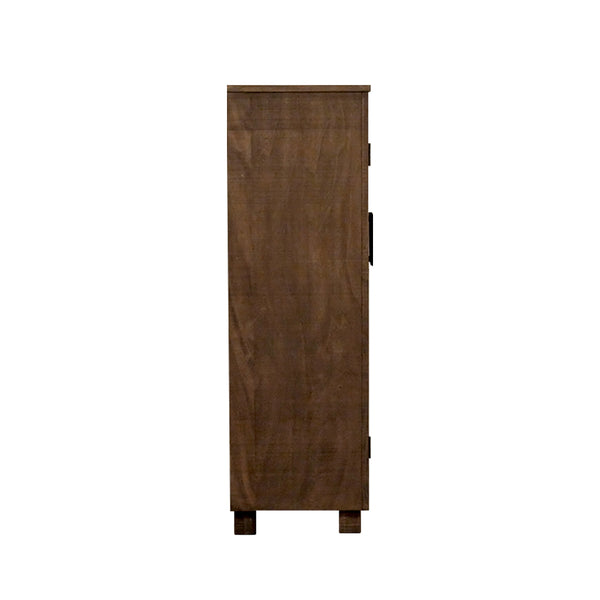 JLA Home Chapel Hill - Glass Mid-Century Display Cabinet with 2 Doors, 6 Adjustable Shelves—Tempered Glass, Neutral Finish, Versatile Storage CH130-1010