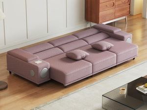English Elm 3-seater Power Reclining Sofa with Bluetooth Speakers Wireless Charging Usb Living Room W3795S00014