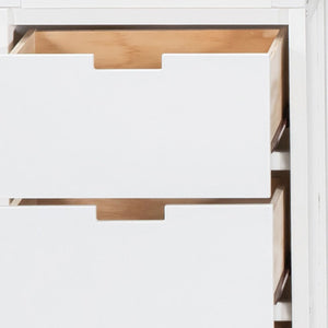 HomeRoots White Twin Over Twin Solid Wood Bunk Bed Set with Integrated Desk, Drawers, and Smart Storage Solutions 606623