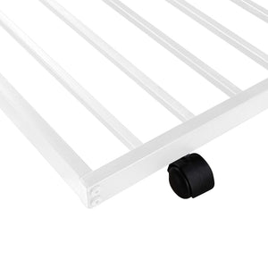 HomeRoots White Twin Over Twin Metal Bunk Bed with Trundle - Stylish, Durable Design for Kids and Teens' Rooms 606635