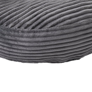 English Elm Bean Bag Sofa Oversized Corduroy Floor Lounge Chair with Armrests Pillows Foam Fill Dark Gray W395P426814