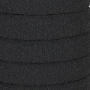 HomeRoots 19" Black Boucle Round Storage Ottoman - Stylish, Multi-Functional Accent for Any Room's Decor! 606720