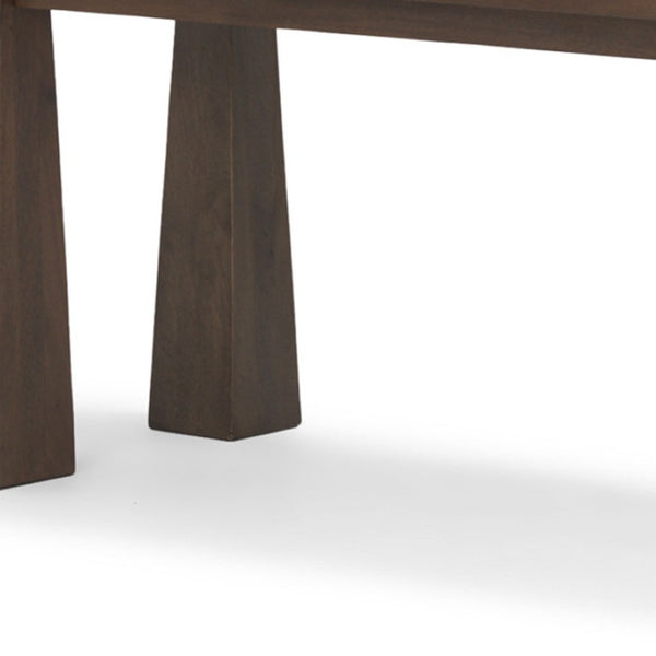 HomeRoots 60" Dark Brown Solid Wood Bench - Elegant Entryway Seating with Versatile Use and Timeless Design 606730