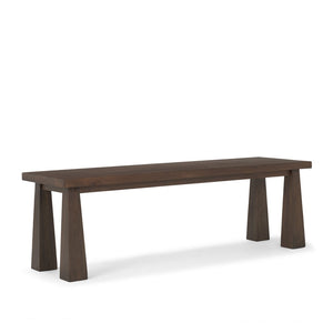 HomeRoots 60" Dark Brown Solid Wood Bench - Elegant Entryway Seating with Versatile Use and Timeless Design 606730