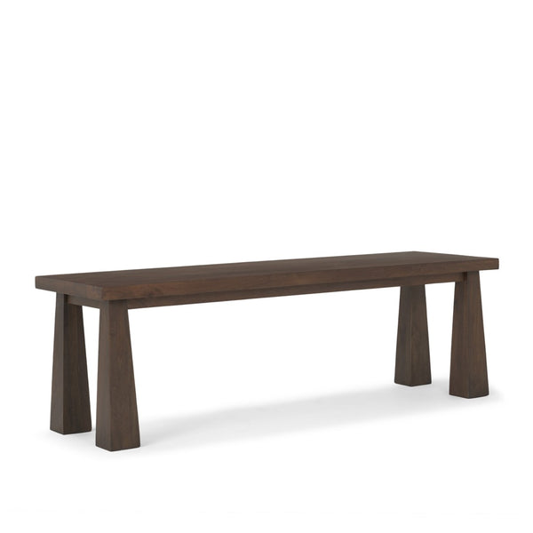 HomeRoots 60" Dark Brown Solid Wood Bench - Elegant Entryway Seating with Versatile Use and Timeless Design 606730