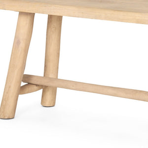 HomeRoots 56" Live Edge Wood Bench – Versatile Solid Mango & Eucalyptus Seating for Rustic & Modern Spaces 606743