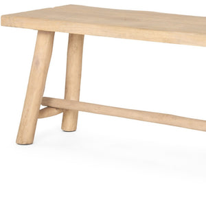 HomeRoots 56" Live Edge Wood Bench – Versatile Solid Mango & Eucalyptus Seating for Rustic & Modern Spaces 606743