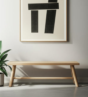 HomeRoots 56" Live Edge Wood Bench – Versatile Solid Mango & Eucalyptus Seating for Rustic & Modern Spaces 606743