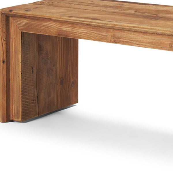 HomeRoots 69" Distressed Reclaimed Wood Bench – Rustic Entryway Seating for Hallways, Mudrooms & Storage Solutions 606751
