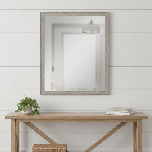 32 Inch Round Framed Accent Wall Mirror for Entryway Living Room or Bedroom Decor