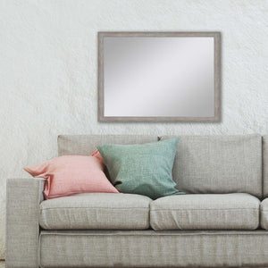 40 Inch Round Silver Wall Mirror Decorative Accent for Living Room or Entryway
