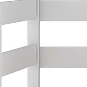 HomeRoots White Twin Over Twin Solid Wood Bunk Bed – Stylish, Space-Saving Design for Safe Sleepovers & Shared Rooms 606789