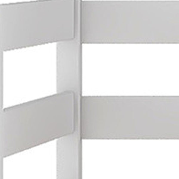 HomeRoots White Twin Over Twin Solid Wood Bunk Bed – Stylish, Space-Saving Design for Safe Sleepovers & Shared Rooms 606789
