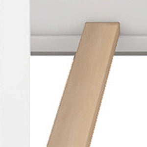 HomeRoots White Full Over Full Solid Wood Bunk Bed - Charming, Space-Saving Design for Family & Guests! 606790