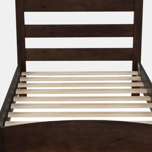 HomeRoots Espresso Wood Twin Bed Frame with Storage Drawer - Stylish, Durable, and Practical for Every Bedroom 606798