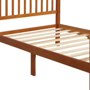 HomeRoots Oak Wood Twin Bed Frame – Durable Craftsmanship, Modern Design, and Easy Assembly for Stylish Comfort 606799