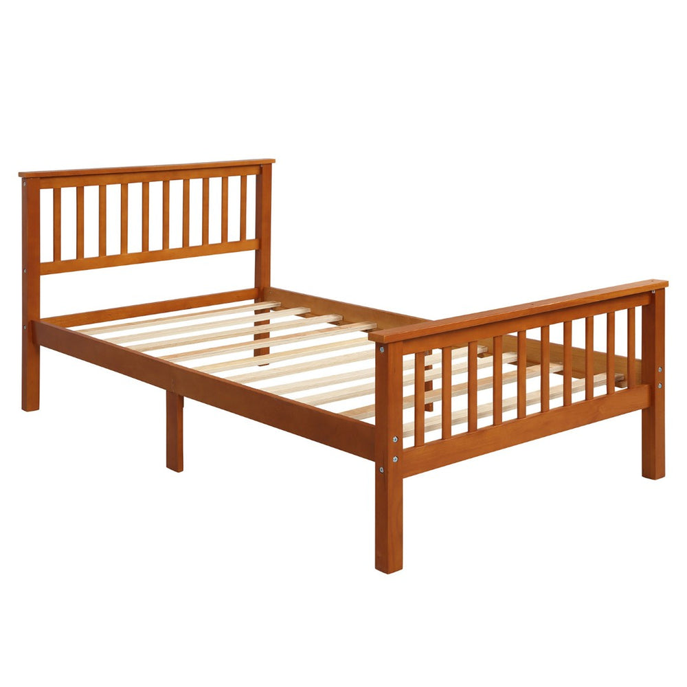 HomeRoots Oak Wood Twin Bed Frame – Durable Craftsmanship, Modern Design, and Easy Assembly for Stylish Comfort 606799