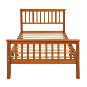 HomeRoots Oak Wood Twin Bed Frame – Durable Craftsmanship, Modern Design, and Easy Assembly for Stylish Comfort 606799
