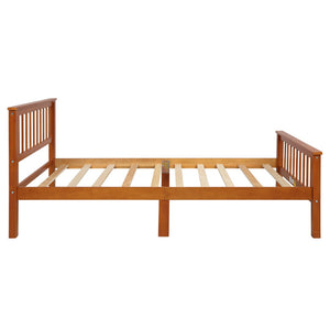HomeRoots Oak Wood Twin Bed Frame – Durable Craftsmanship, Modern Design, and Easy Assembly for Stylish Comfort 606799