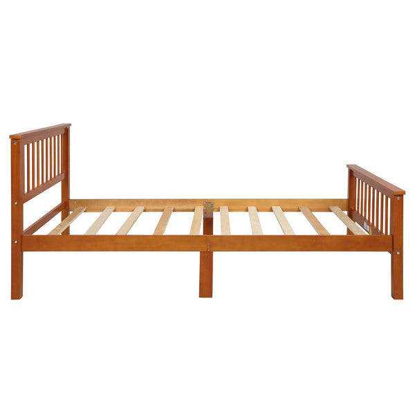 HomeRoots Oak Wood Twin Bed Frame – Durable Craftsmanship, Modern Design, and Easy Assembly for Stylish Comfort 606799