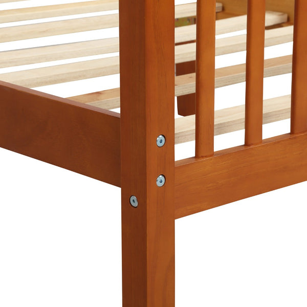 HomeRoots Oak Wood Twin Bed Frame – Durable Craftsmanship, Modern Design, and Easy Assembly for Stylish Comfort 606799